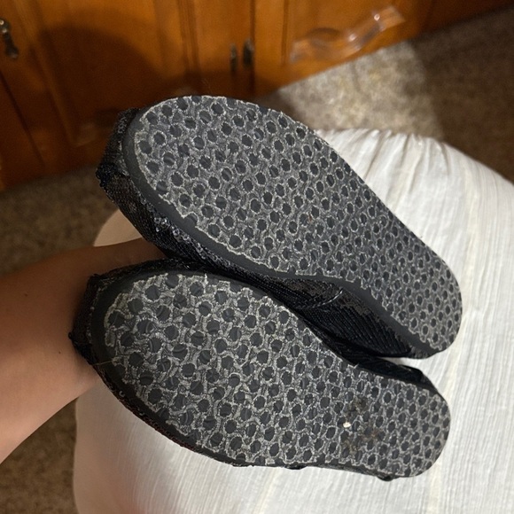 TOMS Sparkling Black Sequin Slip-Ons - Picture 7 of 7